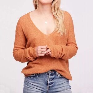 Free People Gossamer V-Neck Pullover Sweater
